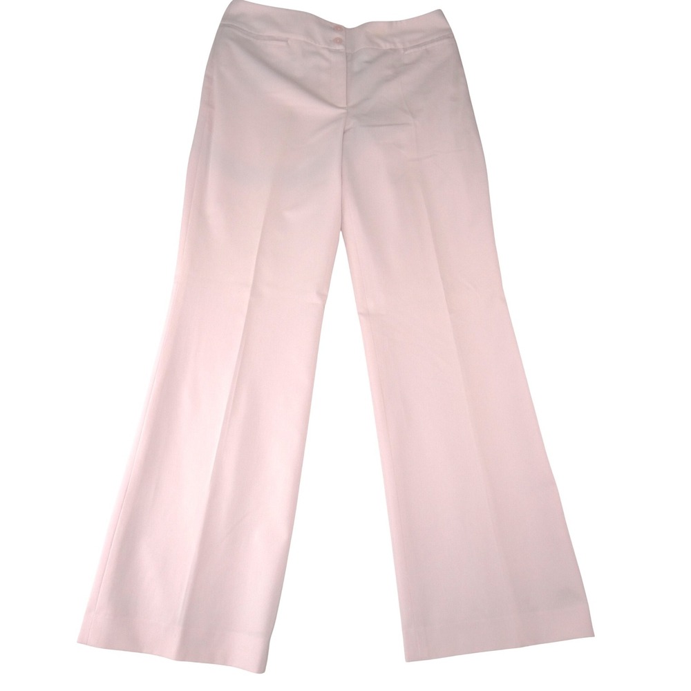 Ann Taylor Womens Light Pink Wide Leg Dress Pants Trousers Size 10 Office Career